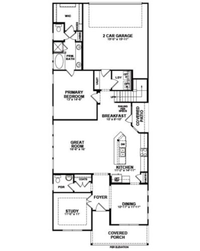 Floor Plan image for The Eastland Floor Plan of Beazer Homes in Richardson, TX Builder Page